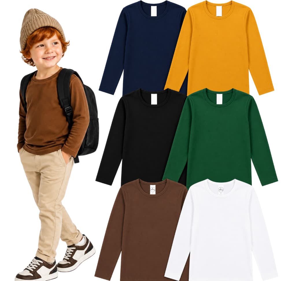 Kit 2 Blusas Térmicas Infantil Manga Longa Segunda Pele Forrada Masculina