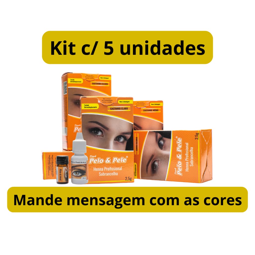 Henna Pelo e Pele 2,5g com 5 unidades