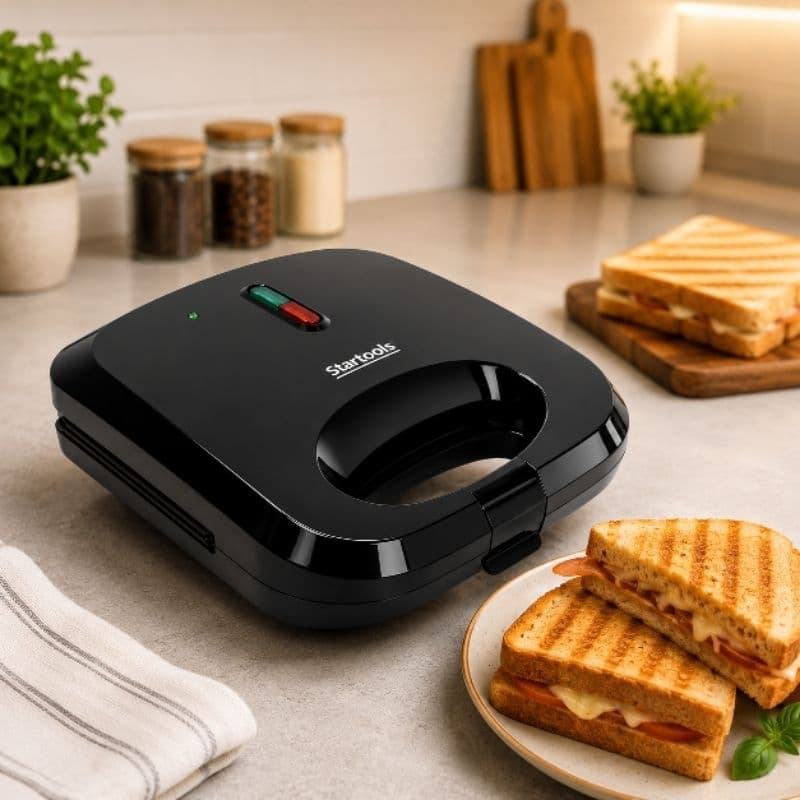 Sanduicheira Grill Elétrica Sandwich Maker Prensa Dupla Antiaderente Grelhador 2 Em 1 Potente 750w
