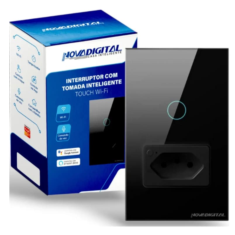 Interruptor Wi-Fi com Tomada Touch | Automação Residencial | Controle Remoto