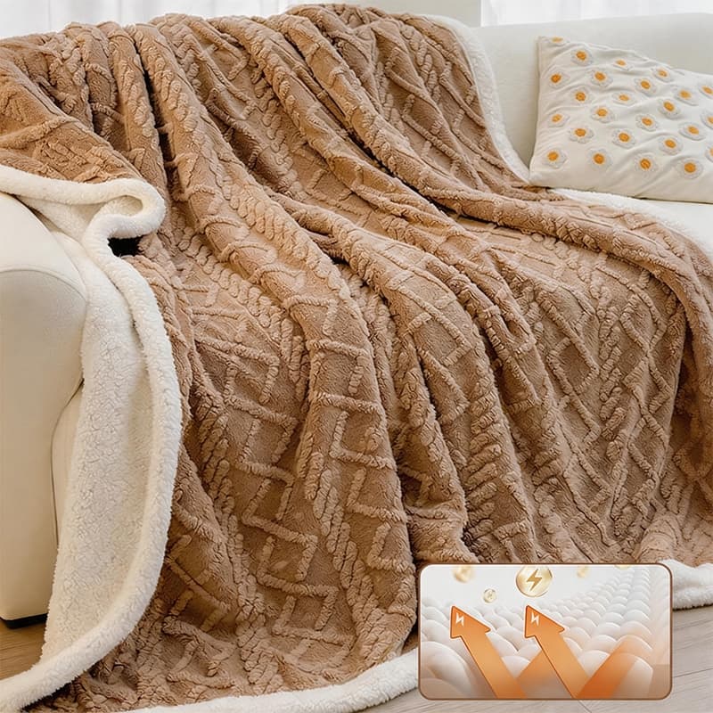 Cobertor Manta IDee Home Dupla Face Sherpa Dois modelos 1,90x2,10m Super Macio - Para Casal