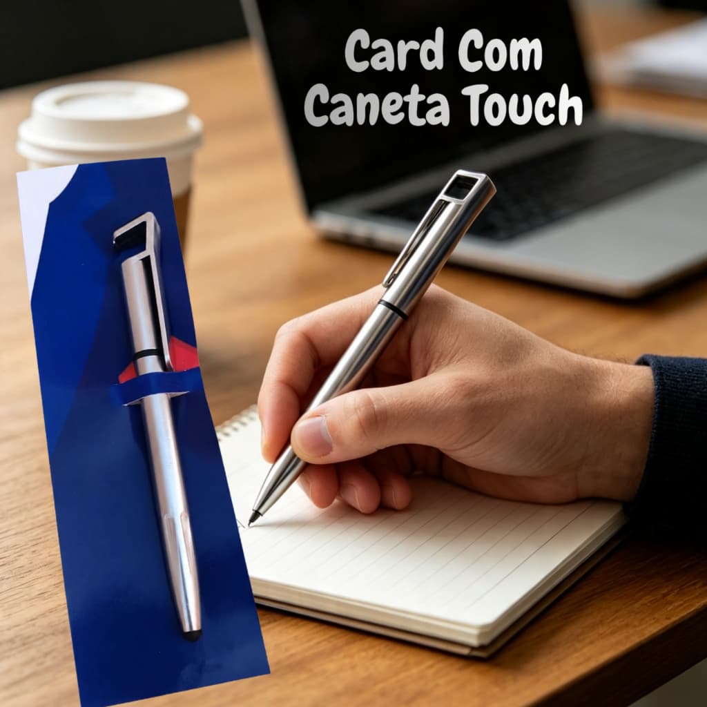 Card Porta Caneta com Caneta Touch-Presente Diferenciado-Brinde Corporativo e Lembrancinha Especial