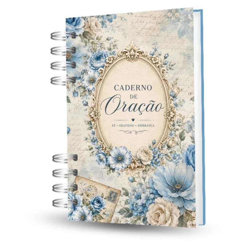 Caderno de Oração – Capa Dura | 160 Páginas | Fé • Gratidão • Esperança
