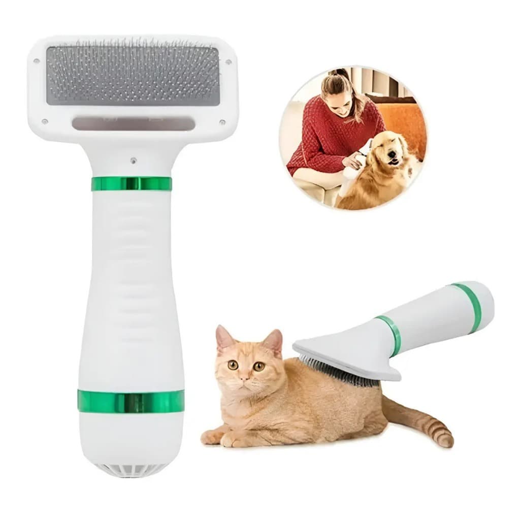 Escova Secadora Pet Grooming Íons 300W 127V Seca Alisa e Escova Cães e Gatos com Baixo Ruído