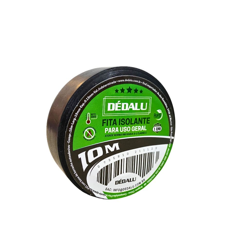 Fita Isolante 19MM X 10 Metros DEDALU