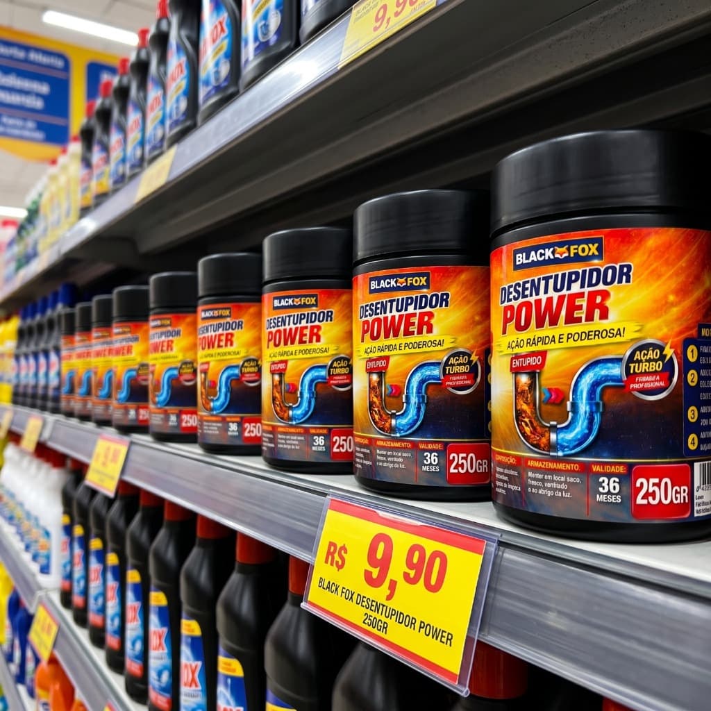 Desentupidor Desentop Max 250gr Desincrustante p/ Limpeza Doméstica Ralos Pias Vasos