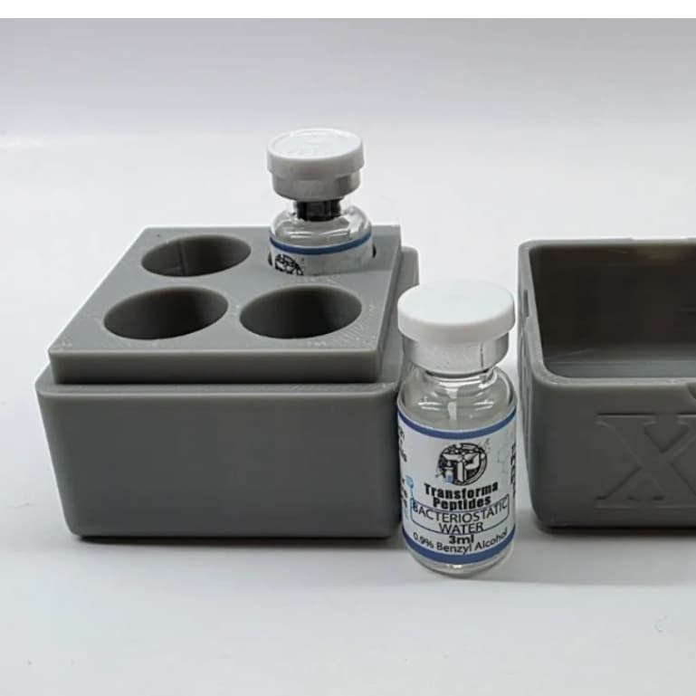 Organizador Porta Frascos 3ml Suporte 4 Vials Case Protetor Geladeira