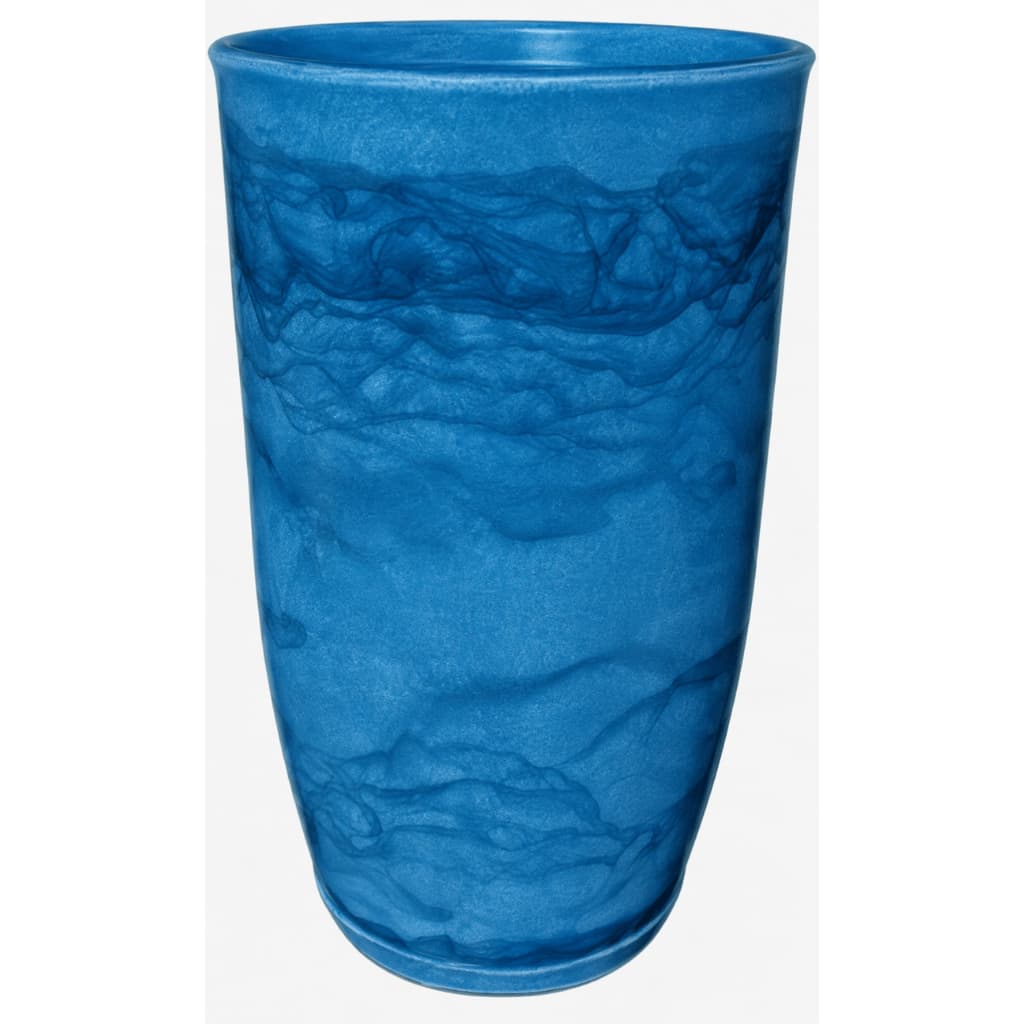 Vasos Para Plantas Cone Bojo Marmorizado Tamanho M com Prato Coletor - Vaso Decorativo em Polietileno