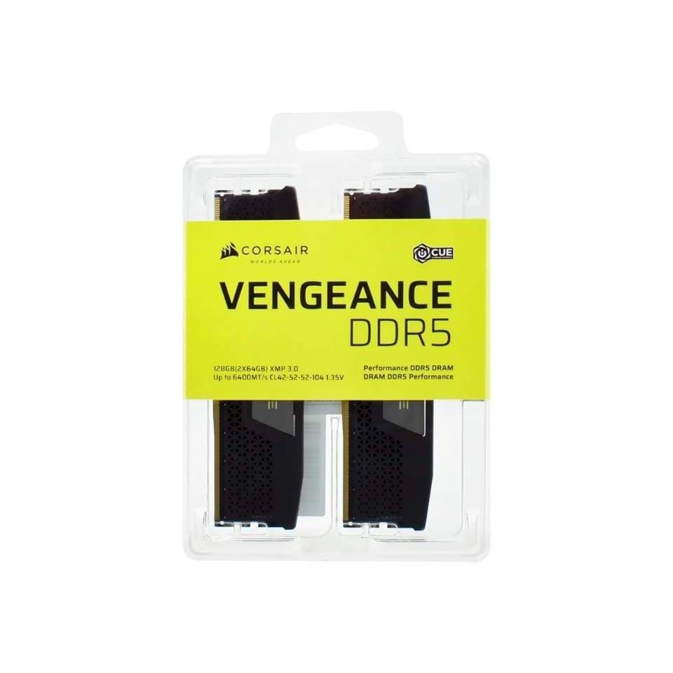 Kit Memória 2x64GB DDR5 6400MHz/1.35V (PC5-51200) CORSAIR Vengeance [CMK128GX5M2B6400C42]