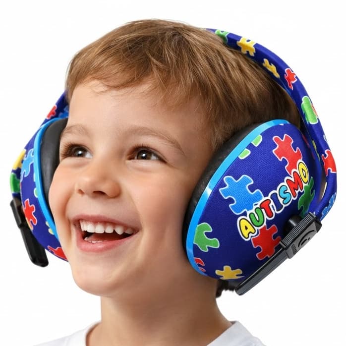 Abafador De Ruídos Protetor Auricular Autismo Tea Confortável Criança Ajustável 18dB Protetor De Ouvidos