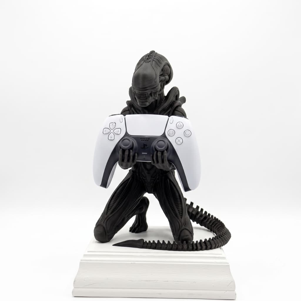 Suporte de Controle PS5 Xbox Series X e Controle Remoto Alien Xenomorph Estátua Gamer Geek 3D