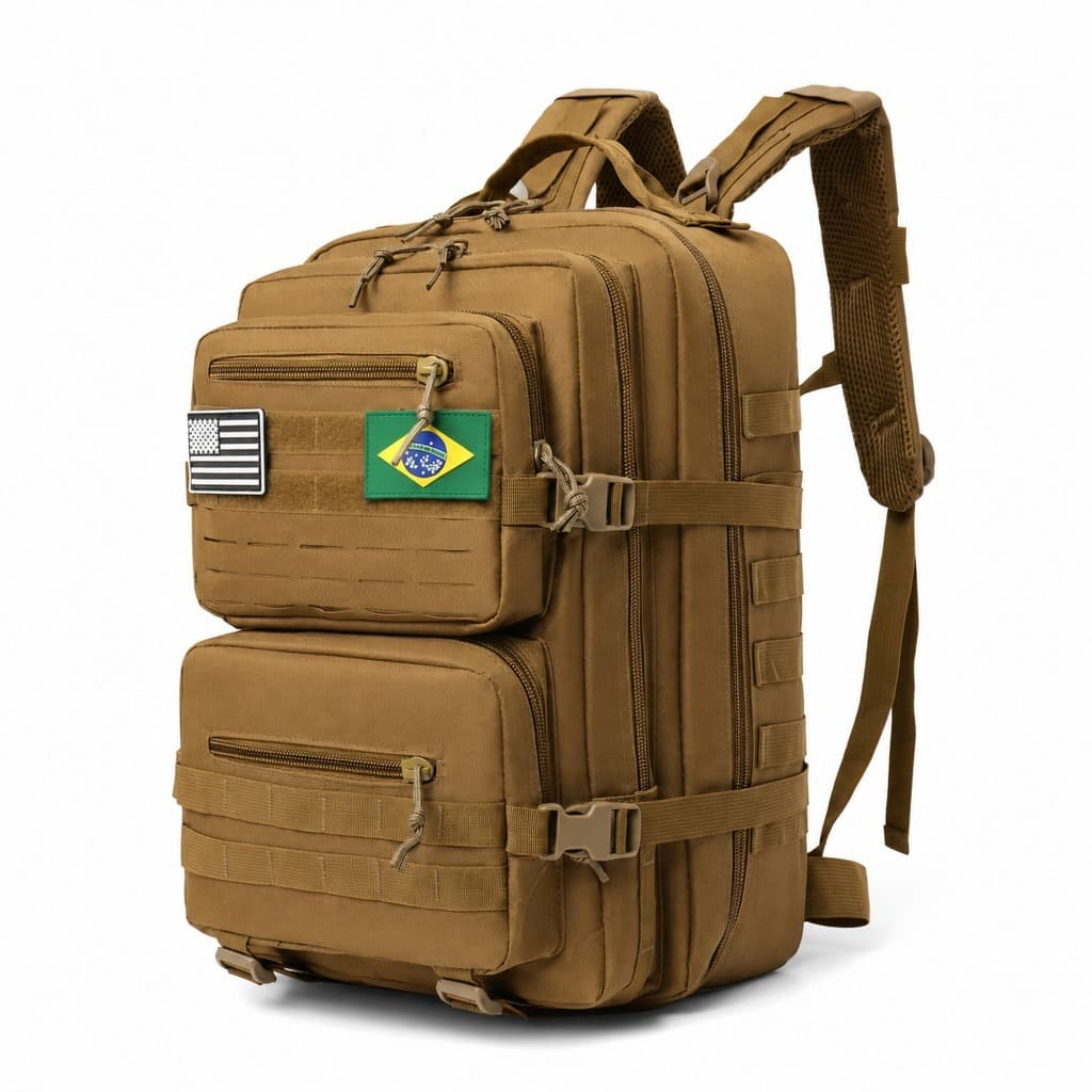 Mochila Tática 50L Grande Capacidade com Múltiplos Bolsos para Viagem Camping Trilha e Trabalho