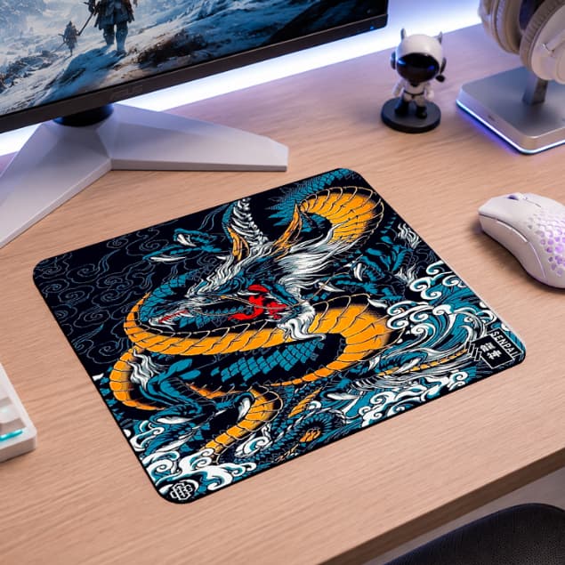Mouse Pad Gamer Pequeno Oriental 30x20cm Para Mesa PC Notebook