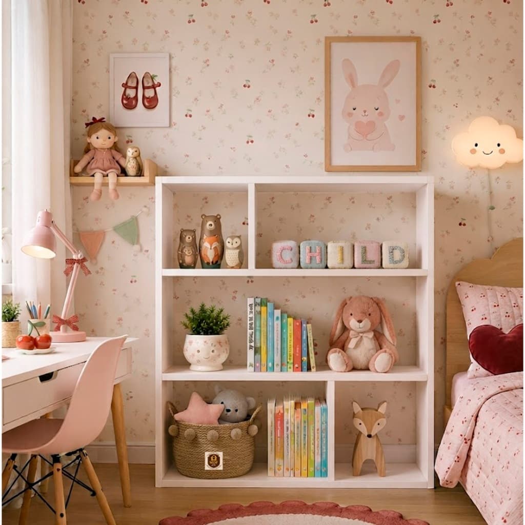 Estante de Livros Decorativa em MDF Organizadora Slim