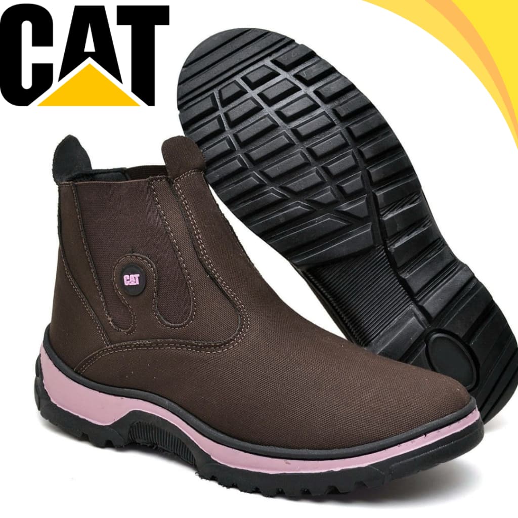 Botina Feminina Bota Caterpillar  Cano Médio Estilo Texana