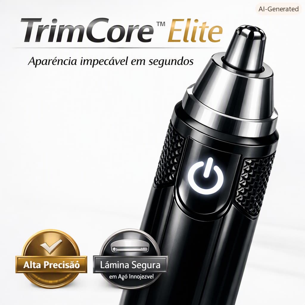 TrimCore™ Elite 3 em 1 — Aparador Elétrico de Pelos do Nariz e Orelhas