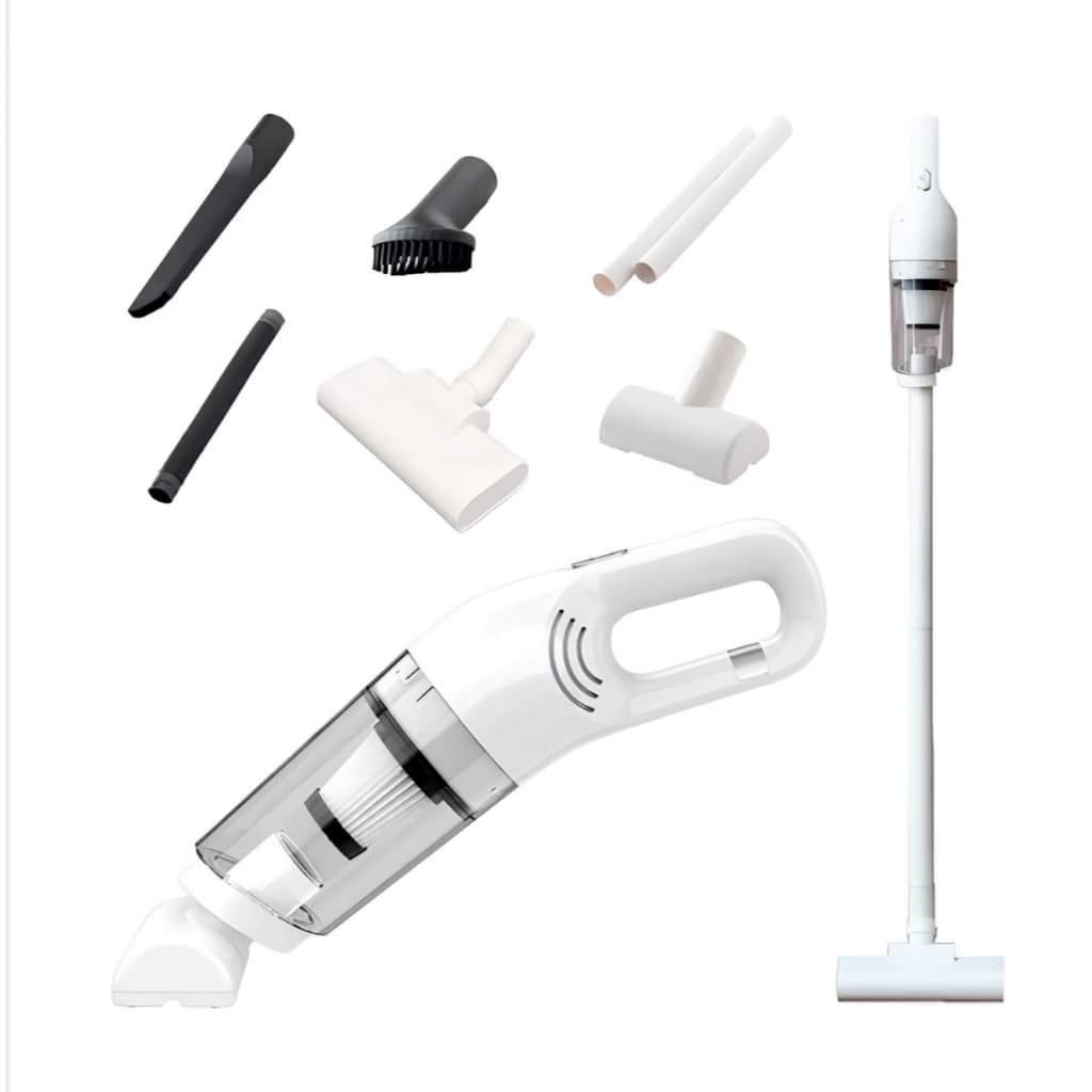 Aspirador de Pó Portátil Sem Fio 120W 5500Pa, Aspira Seco e Úmido, Filtro HEPA Lavável, 7 Acessórios, Recarregável