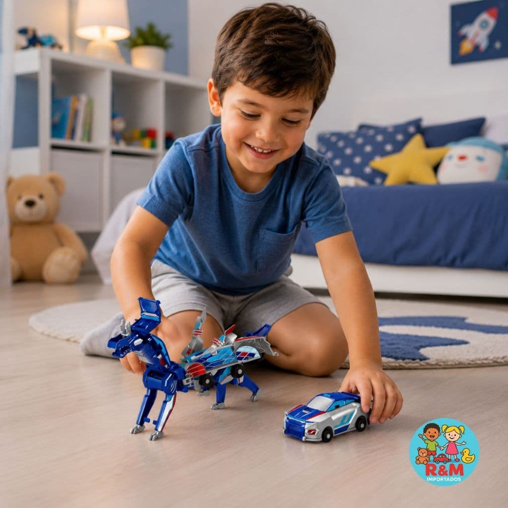 Carrinho Dinossauro Transformes Magnético Robô Carro Infantil 2 em 1 Transformável Brinquedo Menino