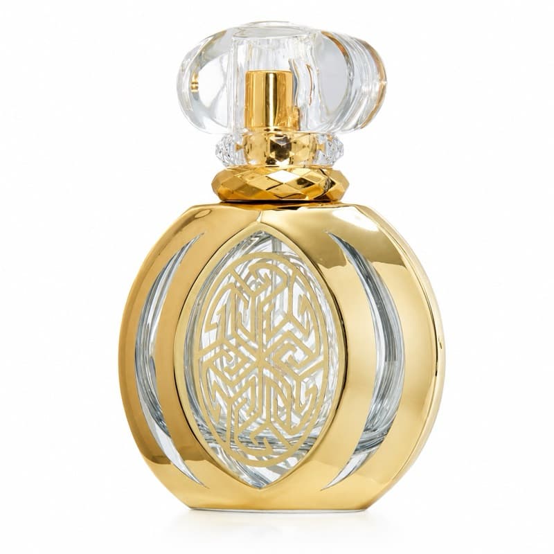 Kit 3 Garrafa De Perfume De 50ml , Portátil De Vidro Para Embalagem De Cosméticos , Spray Dourado Recarregável Vazia