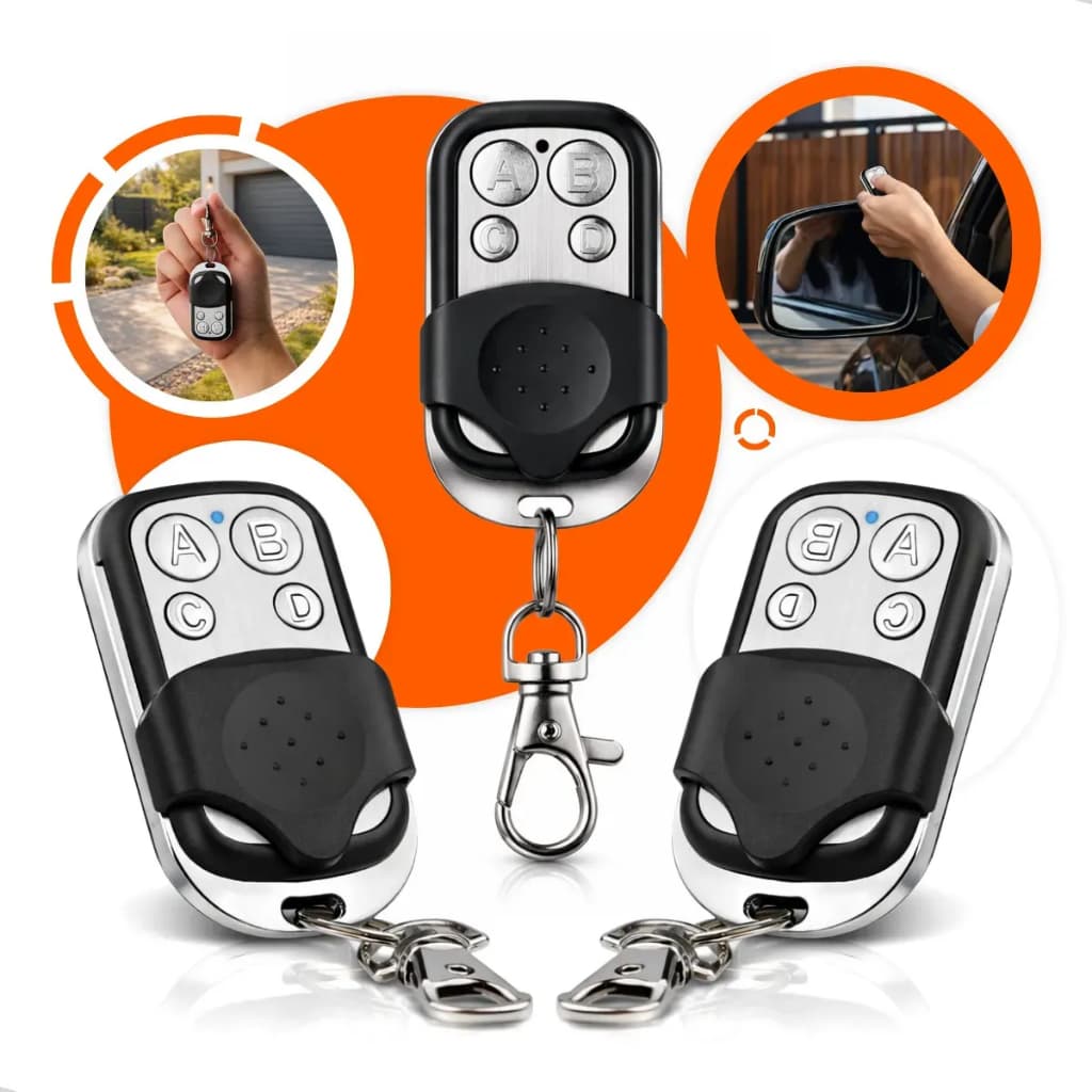 Controle Remoto Universal RF 433 Mhz 4 Botões Para Portas De Garagem Eletrônicas Automação Residencial Inteligente