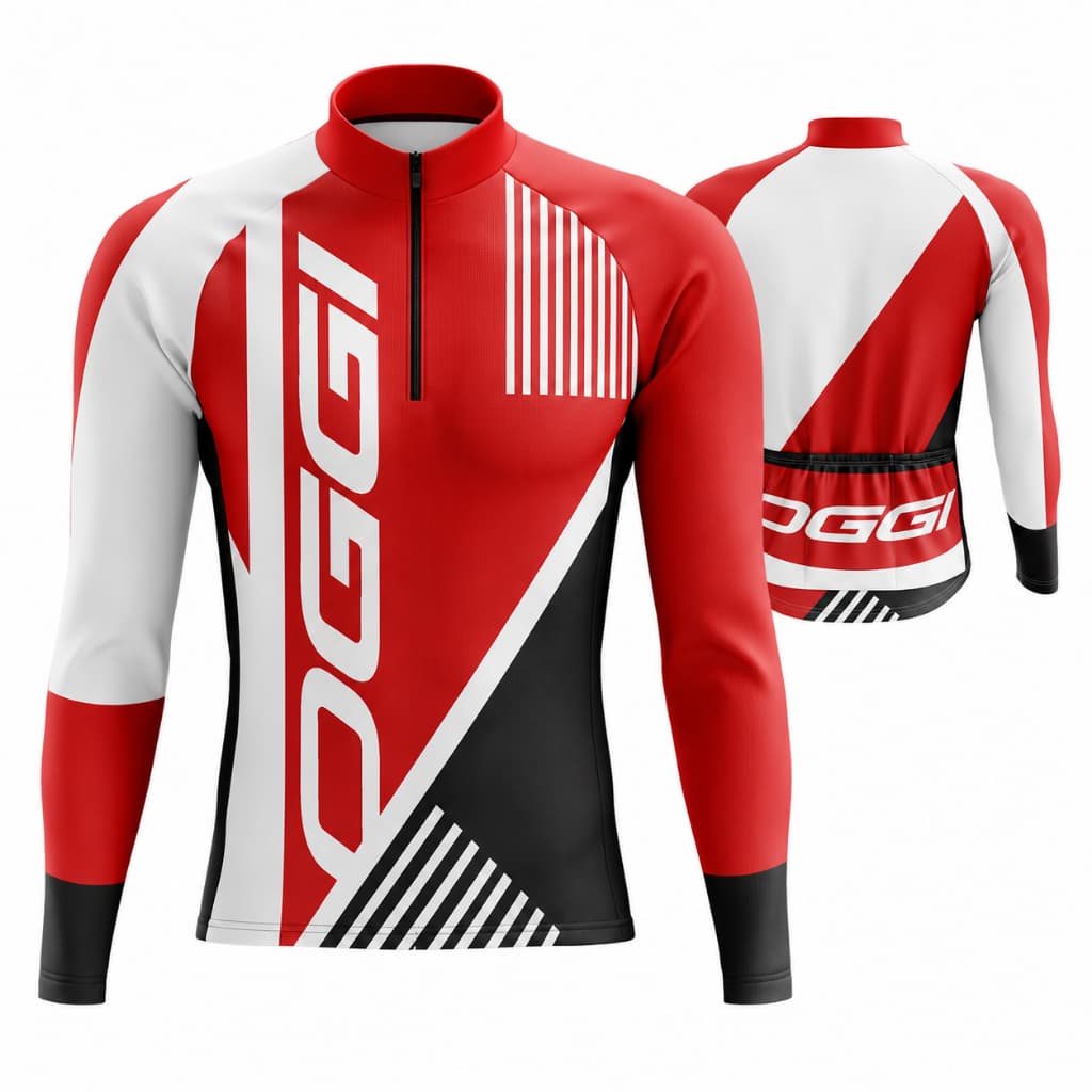 Camiseta Ciclismo Masculina Dryfit Proteção UV Bike MTB Speed Oggi Vermelha