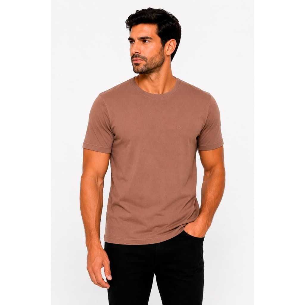 Camiseta Ogochi Original Básica Masculina Lisa Slim 100% Algodao Premium