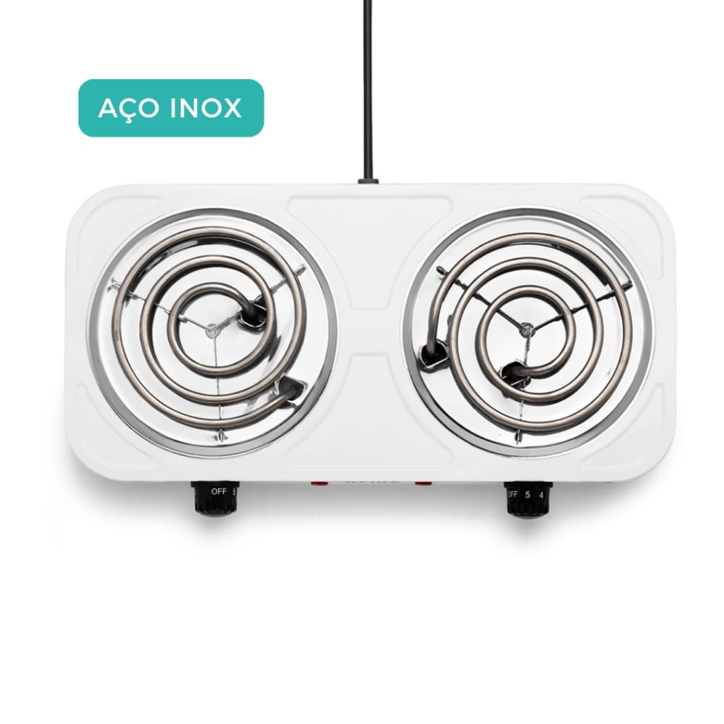 Fogareiro 2 Bocas Elétrico Espiral 2000W Portátil (USADO)