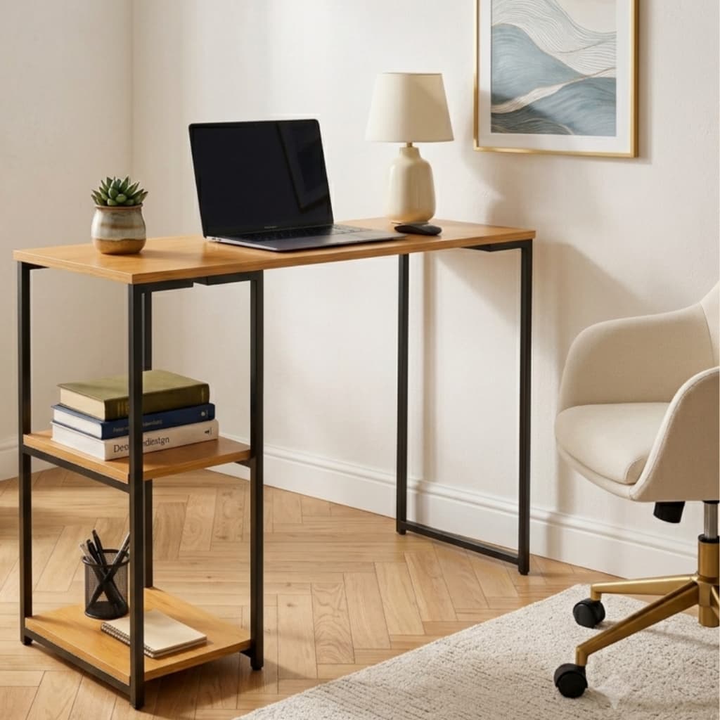 Mesa Escrivaninha Para Estudos Quarto Sala Home Office Mesinha Modelo Industrial