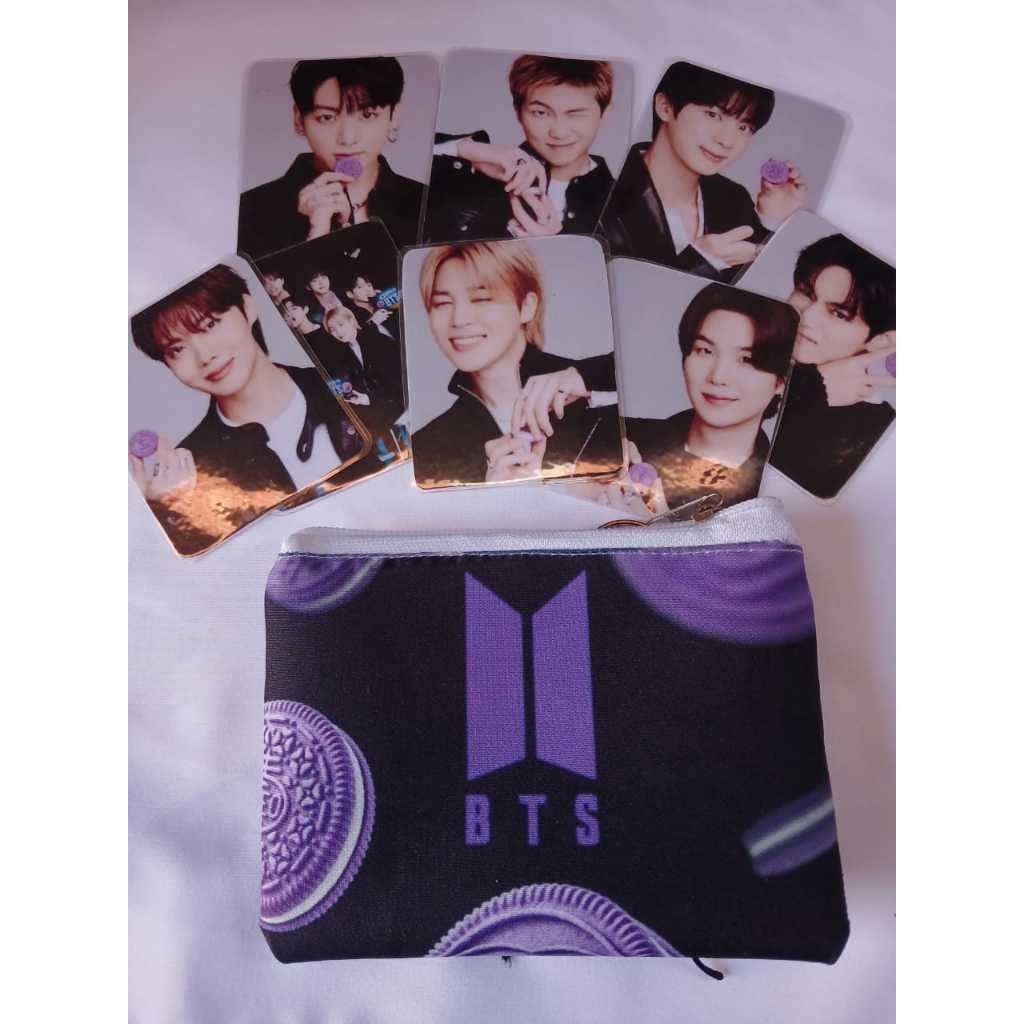 Photocards BTS com porta photocards