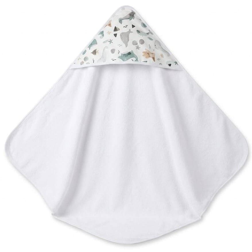 Toalha para banho Bebe unissex com Capuz forrado menina menino 80x70cm
