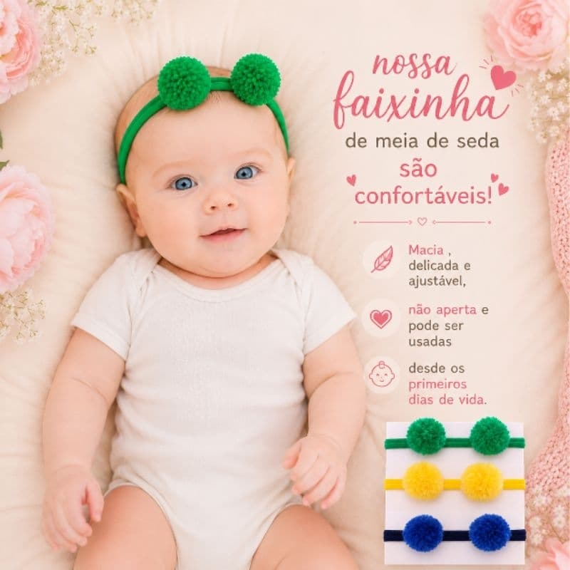 kit lacinhos Copa do Mundo/Faixinha meia de ceda