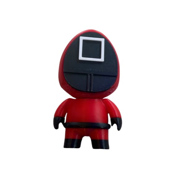 Boneco Guarda Quadrado Round 6 11cm Impressão 3D Decorativo Colecionável PLA