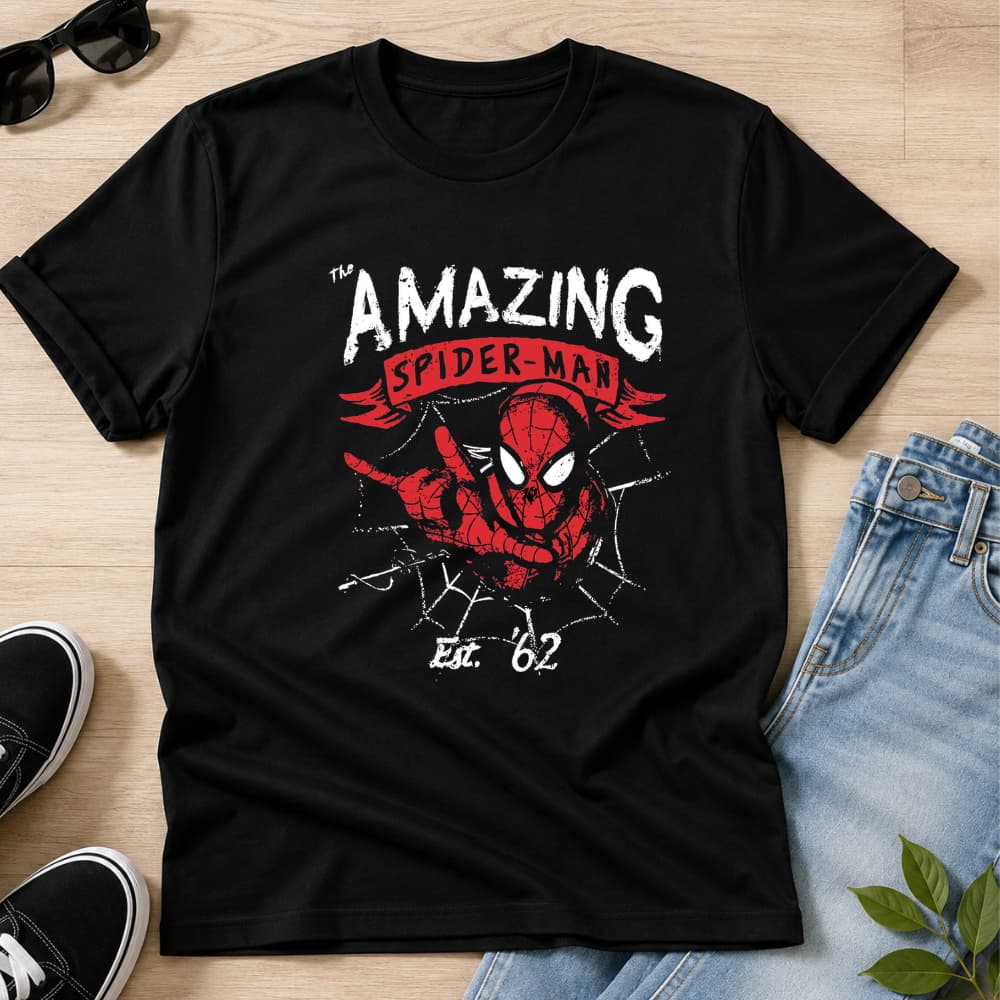 Camiseta Unissex Homem Aranha 100% Algodão Spider Man Confortável Masculino e Feminino Macio