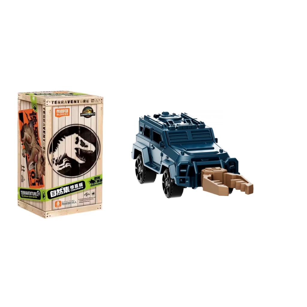Boneco Jurassic World Blokees Novo Sem Caixa Veículo de Prisão de Dinossauro
