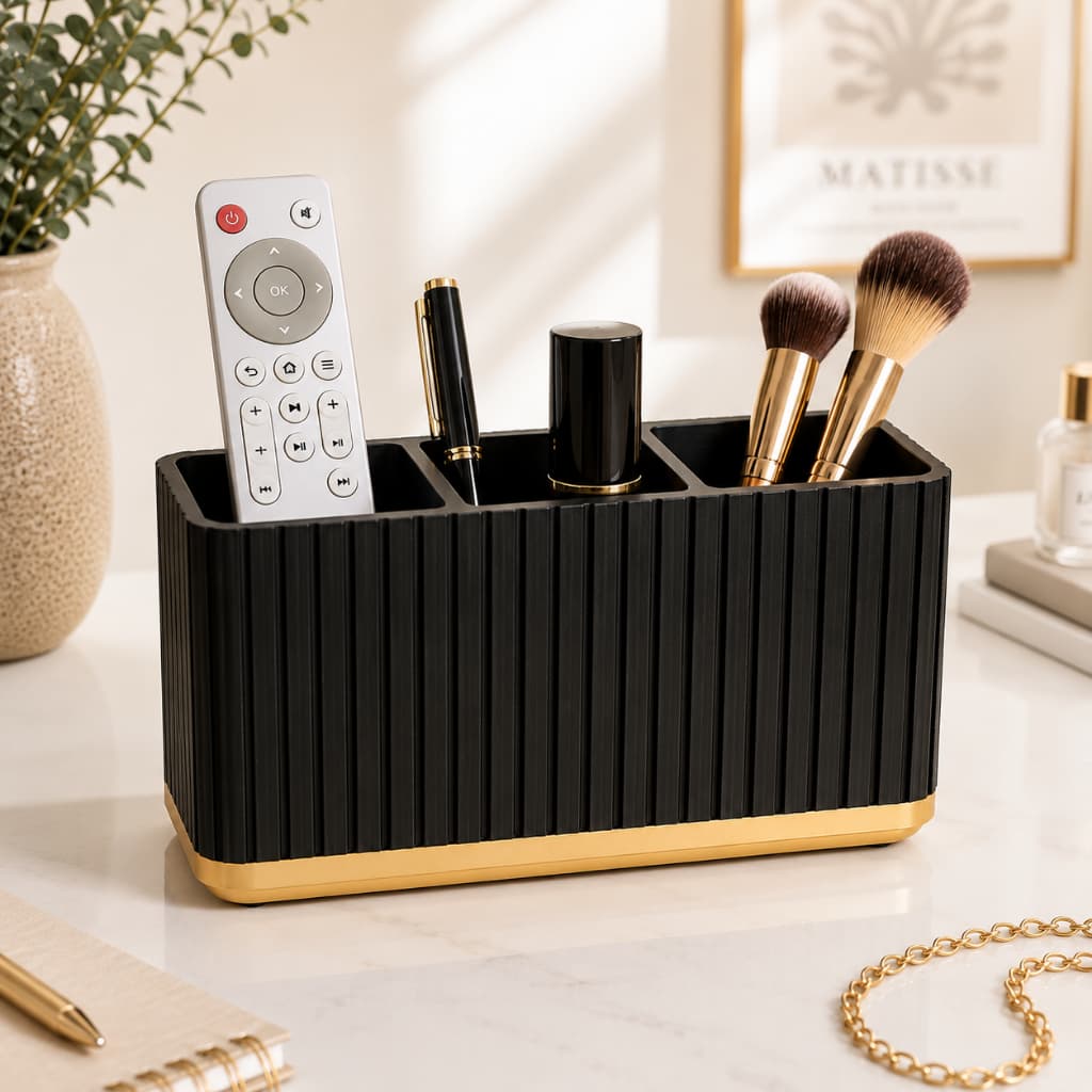 Porta Controle Remoto Pincel Caneta Decorativo Organizador de Mesa para Sala Quarto TV Ar Condicionado Rack Estante