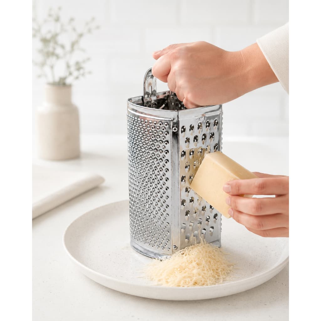 Ralador 4 Faces 20cm Multiuso para Queijo Legumes e Chocolate Cozinha