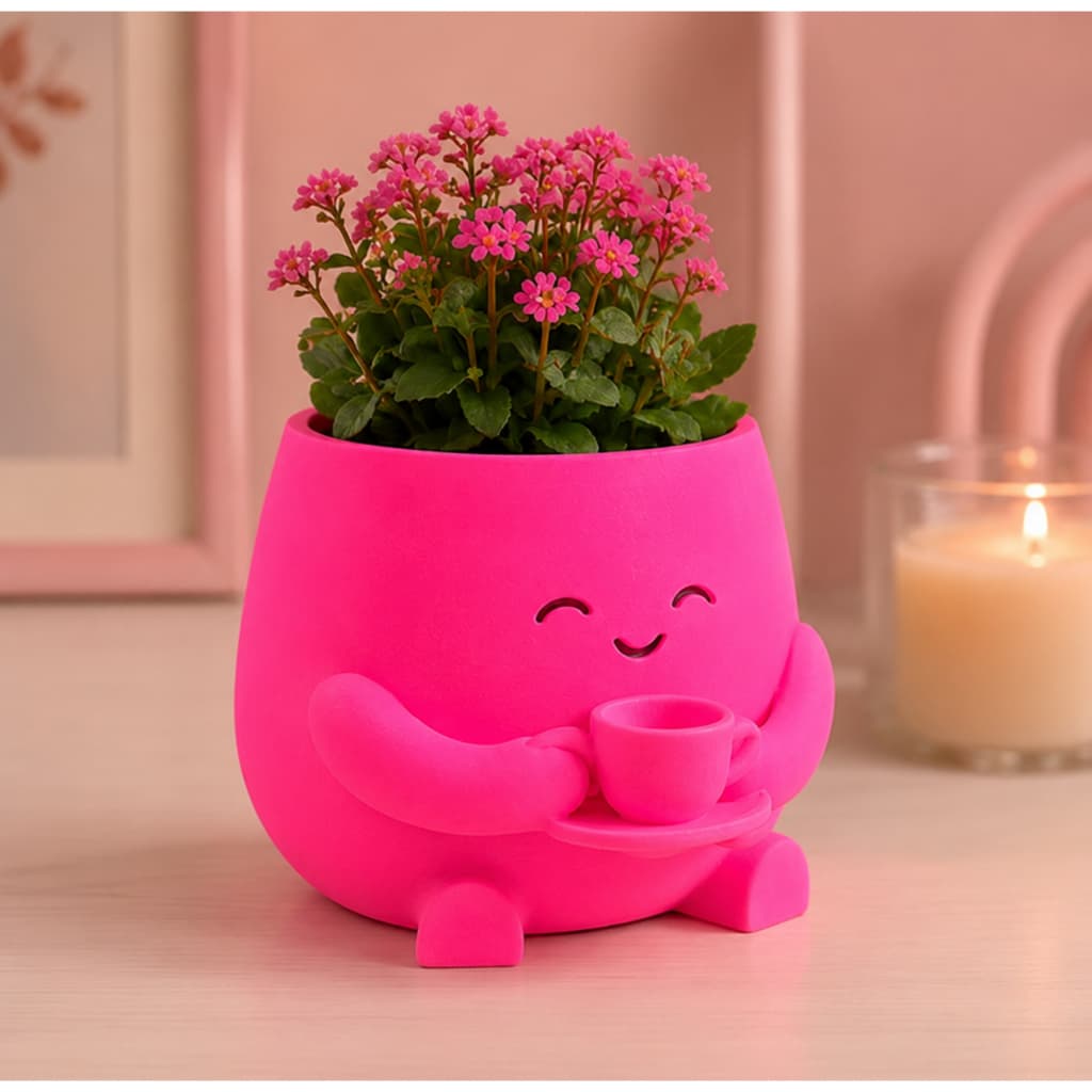 Vaso Decorativo Criativo – Bonequinhos fofos - Vaso para suculentas cactos