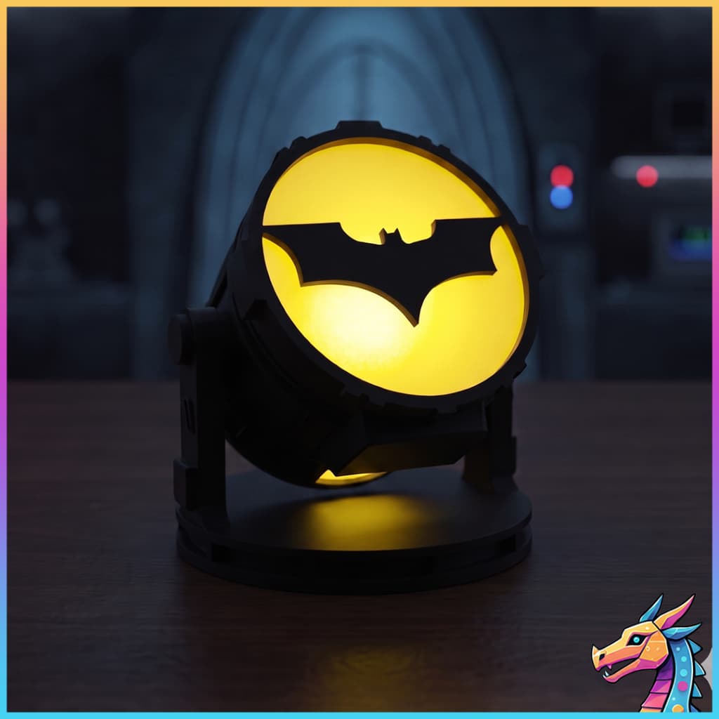 Luminária Bat-sinal Batman com 3 bat-sinais + chaveiro