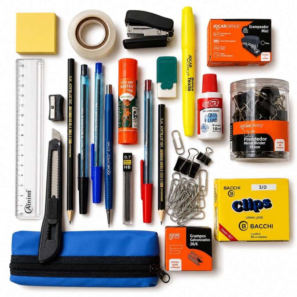 Kit Escolar 21 Itens para Escola e Faculdade