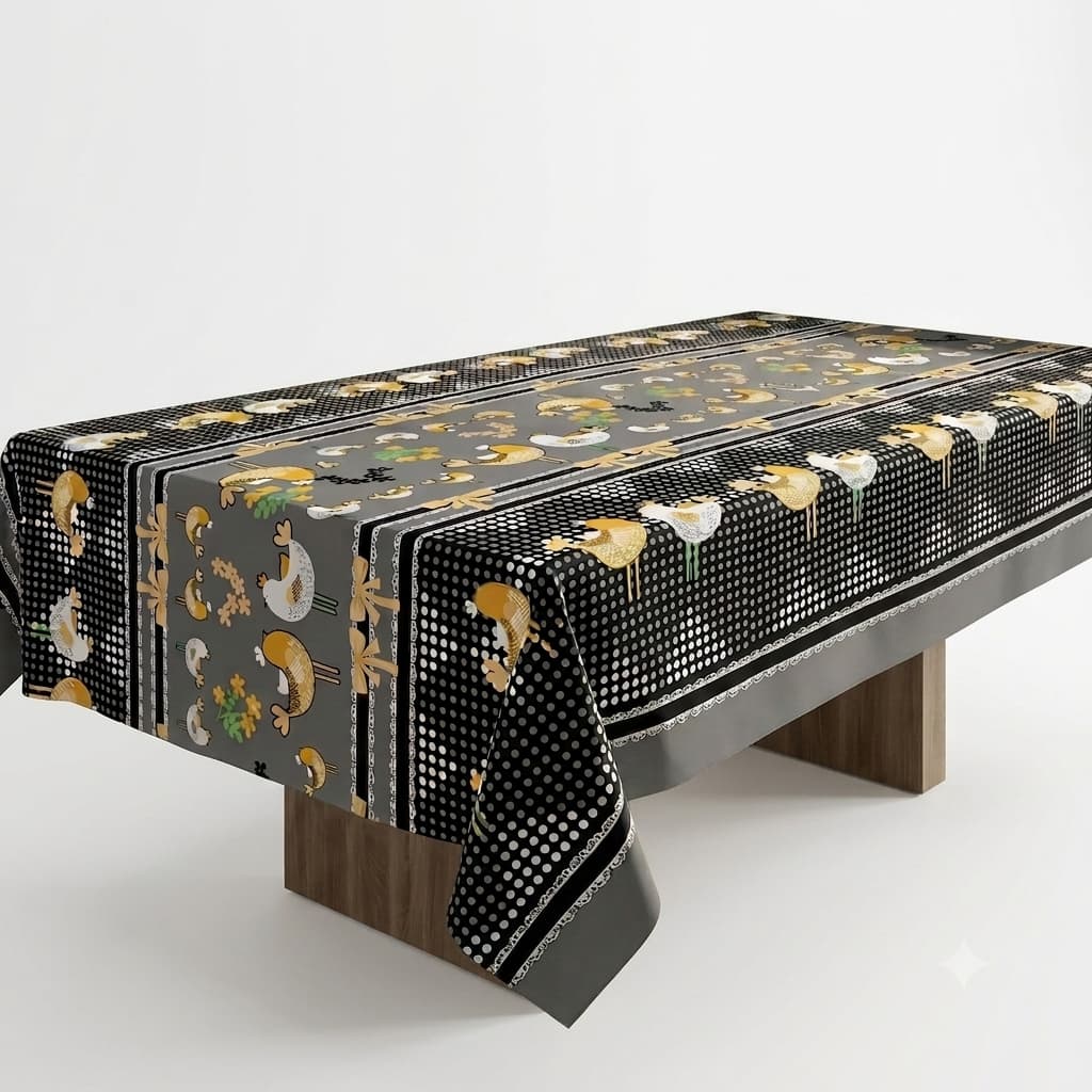 Toalha de Mesa Oxford Estampada Mesa de Jantar 4 6 8 10 12 Lugares Elegante e Durável