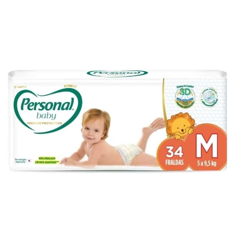 Fralda Descartável Personal Baby Premium Protection Mega M