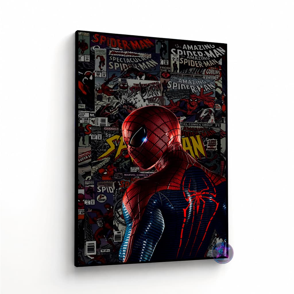 Quadro Decorativo Homem Aranha Spider Man Marvel HQ Geek Premium para Quarto, Setup Gamer