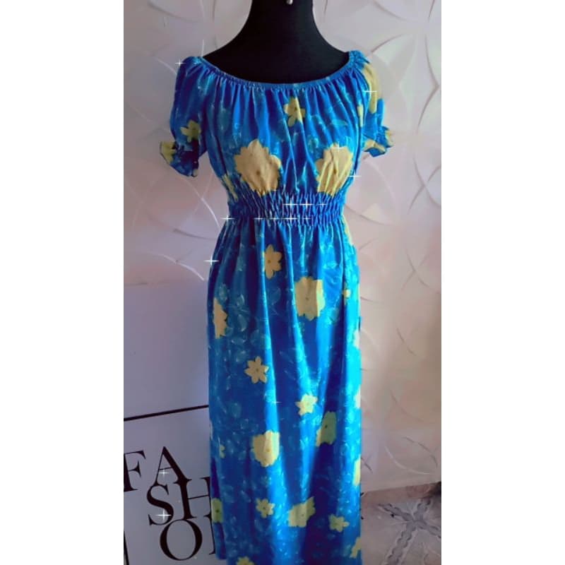 vestido longo florido