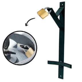Suporte Botijão De Gás Antifurto Parede Externo Preto Envio Imediato
