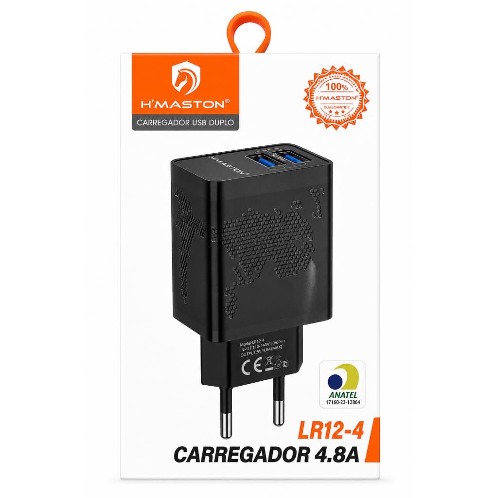 Carregador Turbo 2 Portas USB H'Maston LR12-4