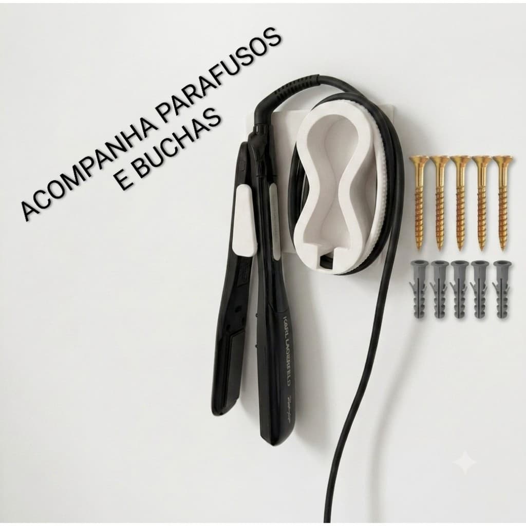 Suporte De Parede Universal P/ Chapinha | Suporte De Cabelo Premium | Suporte De Cabelo Robusto