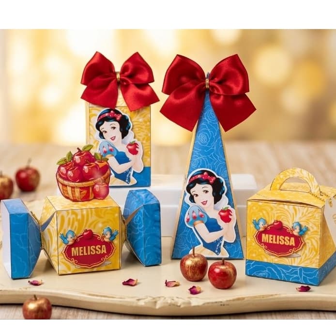 KIT PEGUE E MONTE BRANCA DE NEVE PERSONALIZADA