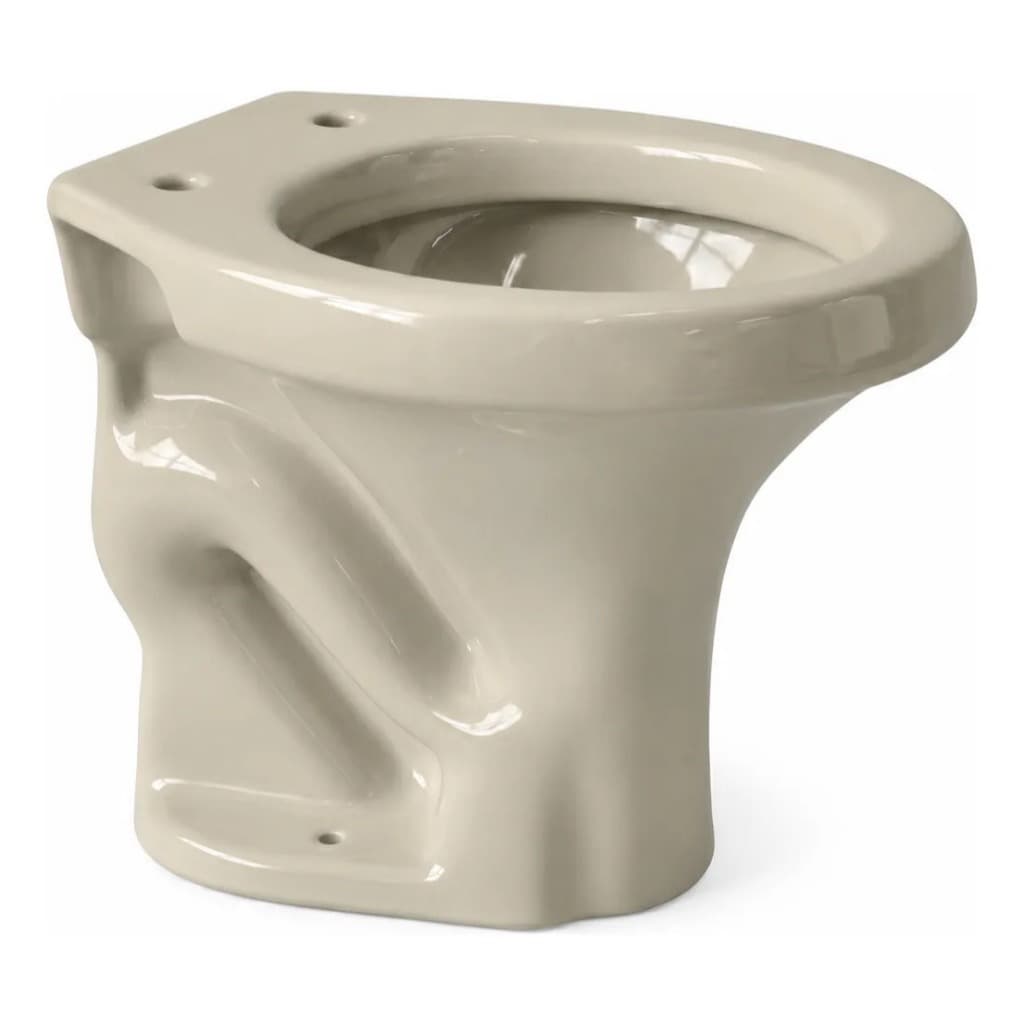 Vaso Sanitario Convencional Parati Bege Logasa Para Banheiro Louca Sanitaria Reforma Retro Antigo