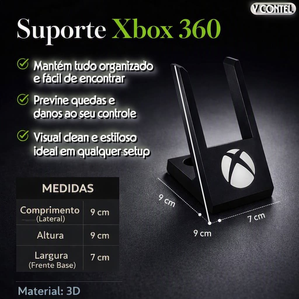 Suporte Xbox 360 Organizador Setup Personalizado Utilidades Dia dos Pais