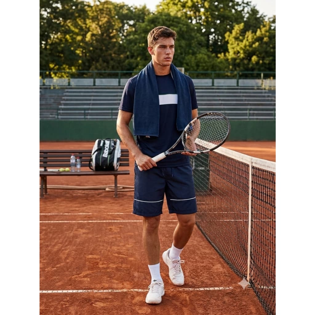 KIT CAMISETA E SHORT TENIS ULTRA DRY FIT